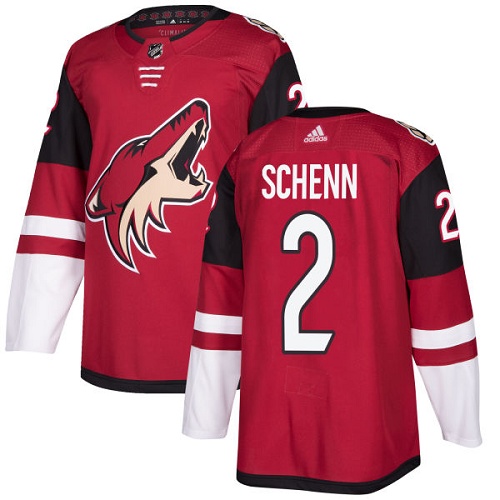 Adidas Men Arizona Coyotes 2 Luke Schenn Maroon Home Authentic Stitched NHL Jersey